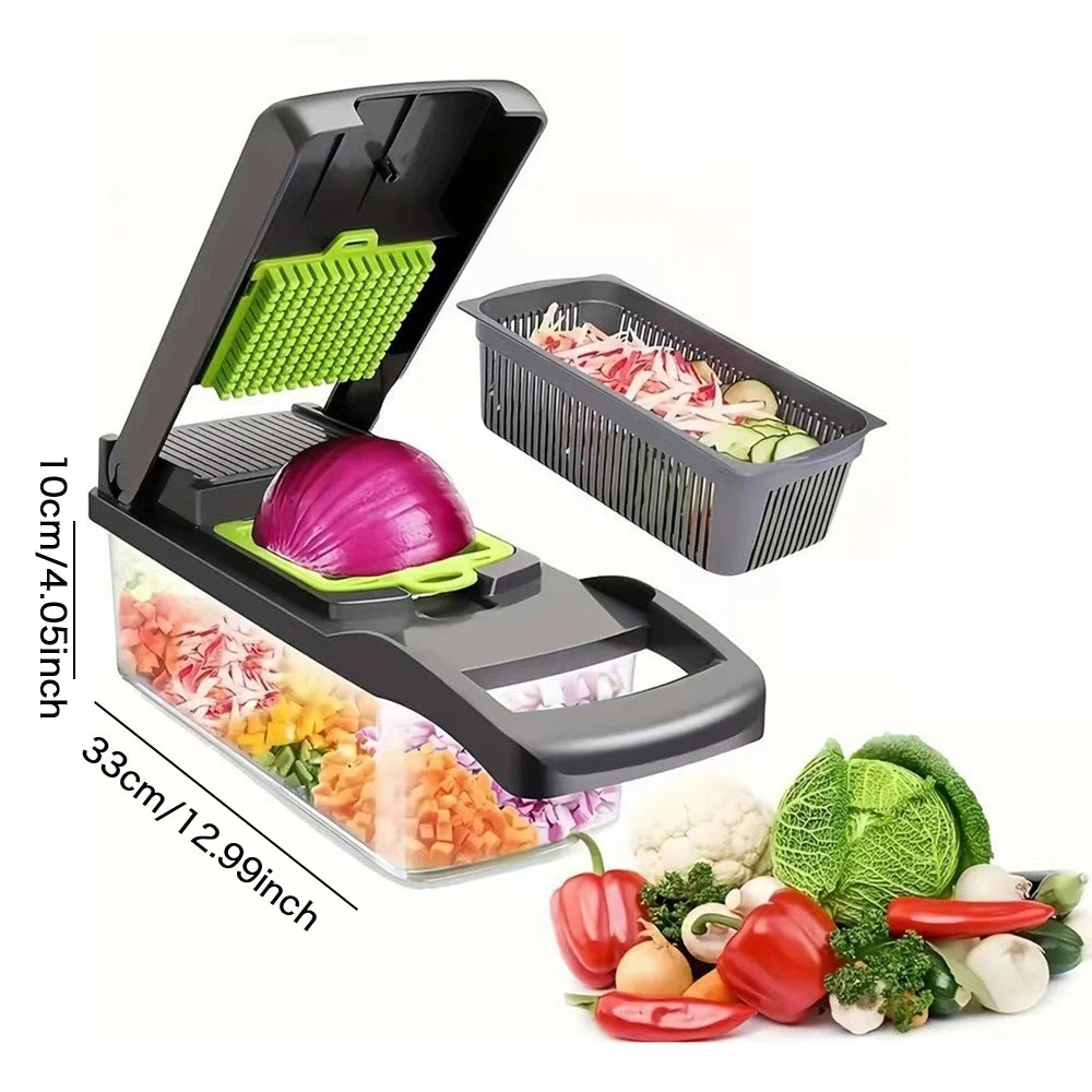 14 IN 1 Multifunctional Vegetable Chopper Handle Food Grater Egg Liquid Separator Peeler Vegetable Slicer Dicer Kitchen Cutter